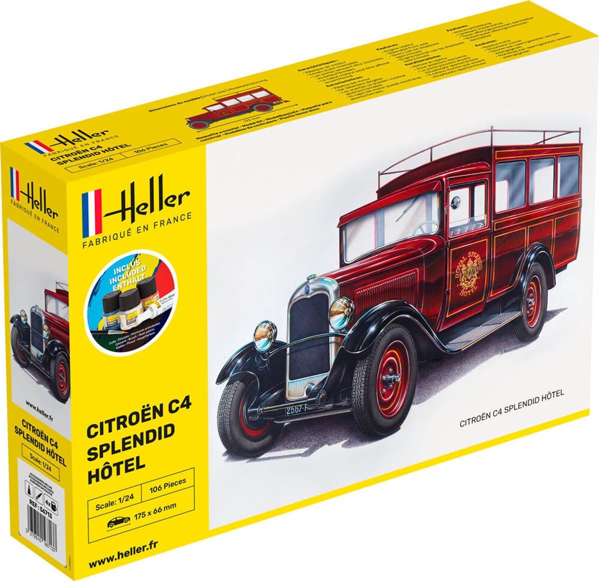 Heller Modelbouwpakket Militaire voertuigen - 56713 Citroen C4 - Splendid Hotel Bus - Starter Kit Plastic - 1:24 - Modelbouw