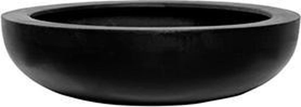 Pottery pots Bloempot-Plantenschaal Monique Fiberstone Zwart Winterhard D 42 cm H 11 cm