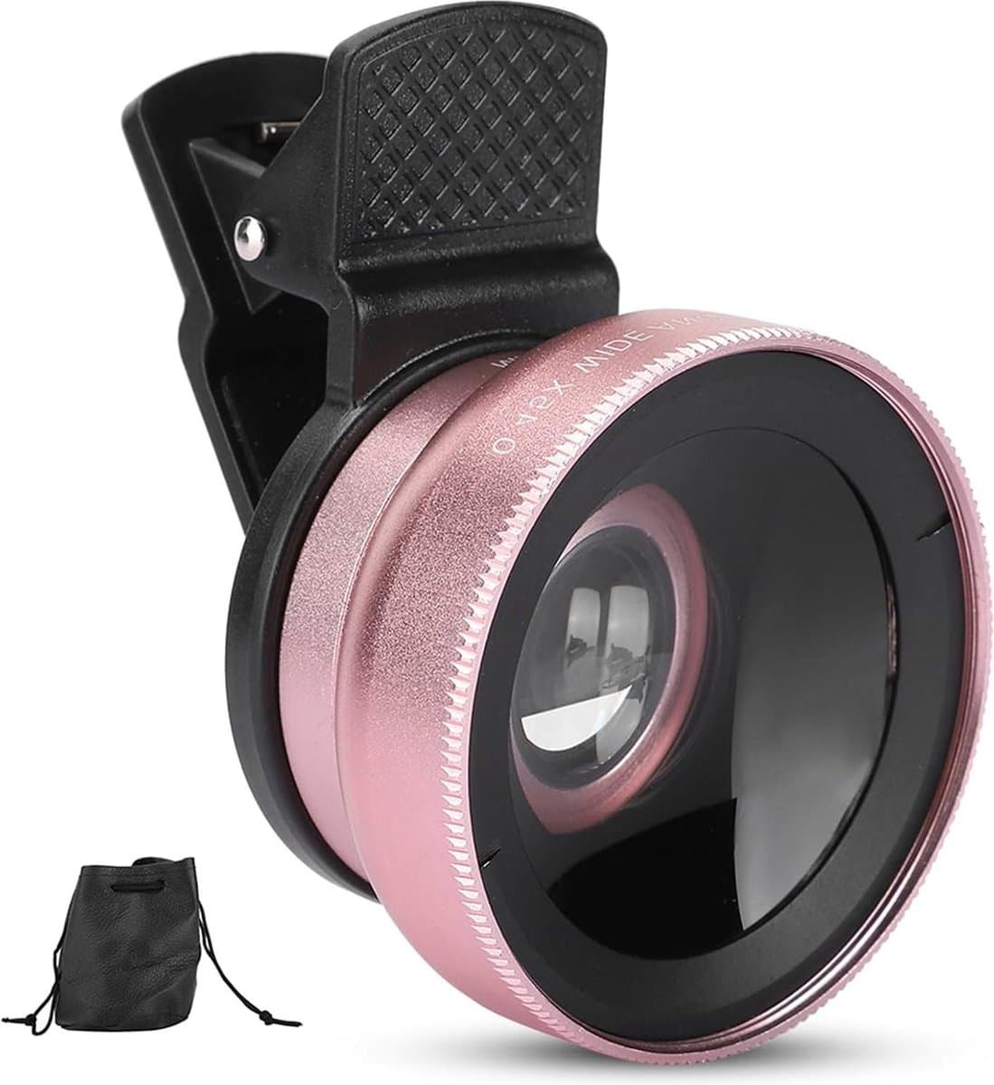 Supergroothoek- en macrolens voor mobiele telefoons - 2-in-1 lens met 045x zoom