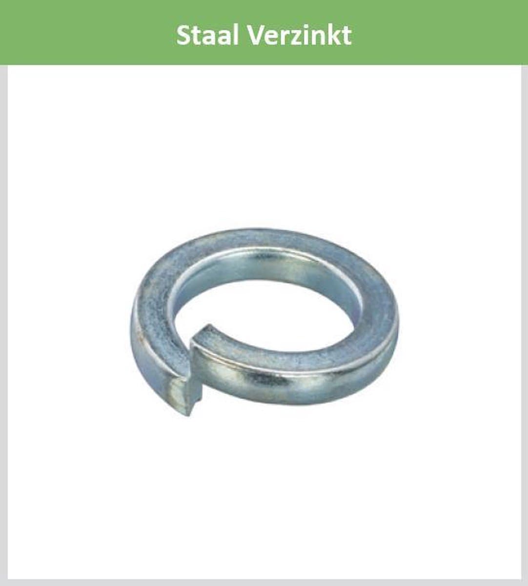 Metaalschroef Veerring M3 x 6,2 x 0,8 mm (100 stuks)