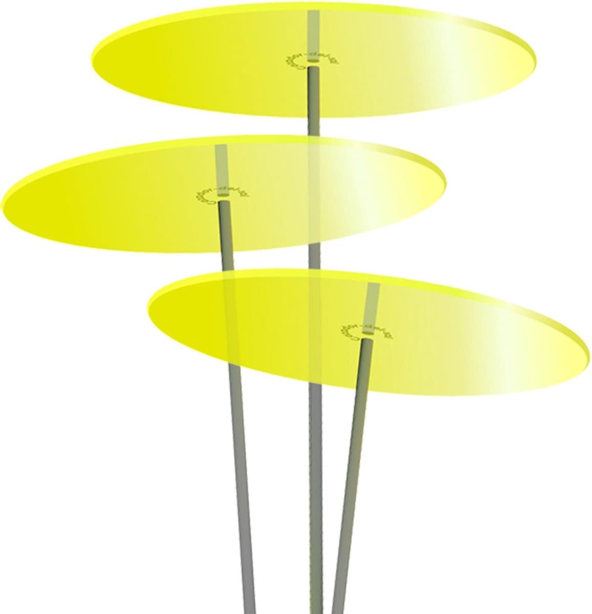 Zonnevangers Cazador Del Sol - tuin decoratie voor buiten - Lemon Ø200mm x 175cm Set3