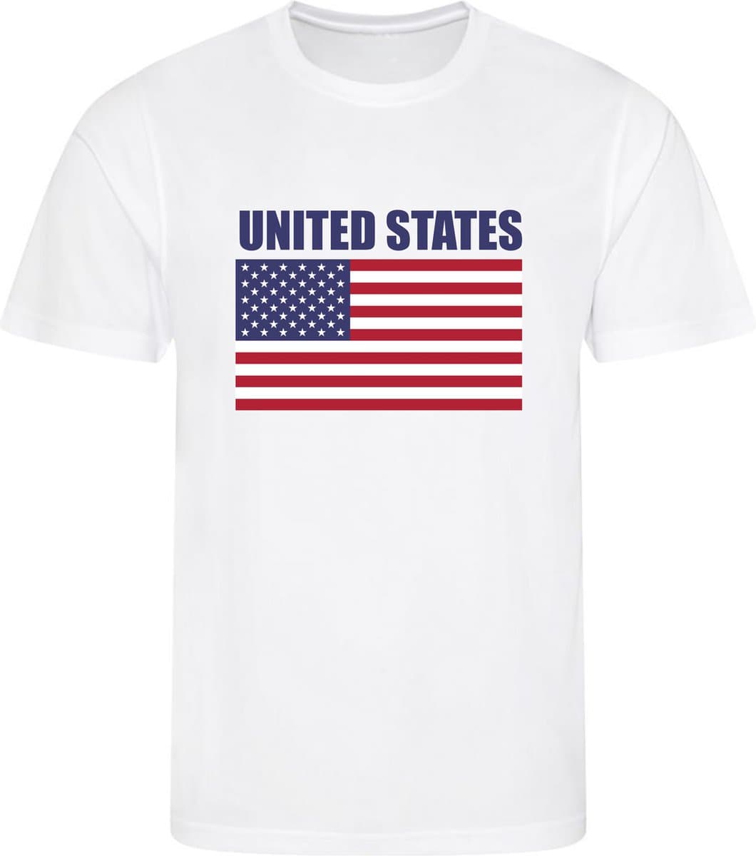 WK - Verenigde Staten - US - United States - T-shirt Wit - Voetbalshirt - Maat: M - Wereldkampioenschap voetbal