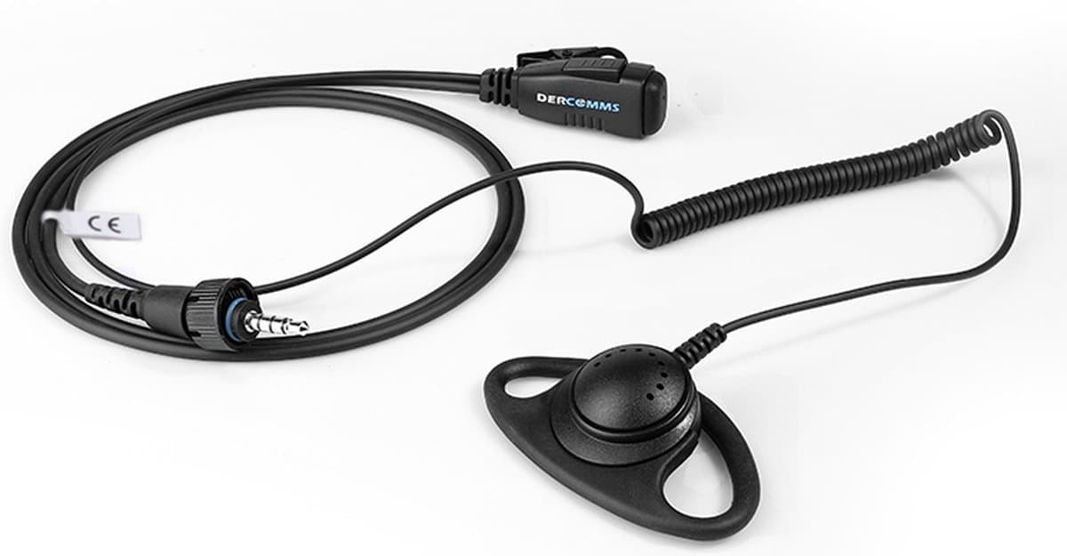 DerComms® Oorschelp headset voor Kenwood TK3601D portofoon