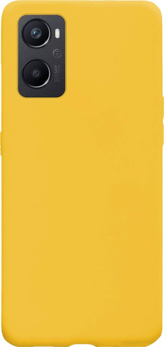 Hoes - Geschikt voor OPPO A96 - Sterk & Shockproof - Hoesje Cover - Siliconen Case - Geel