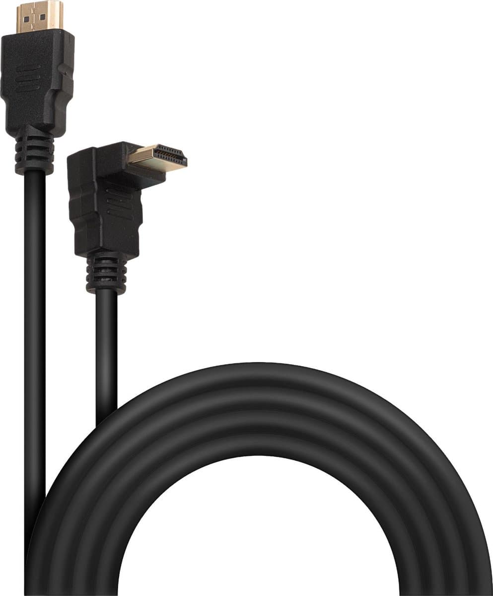 Electrovision HDMI kabel 1.4 recht naar hoek - 2 meter