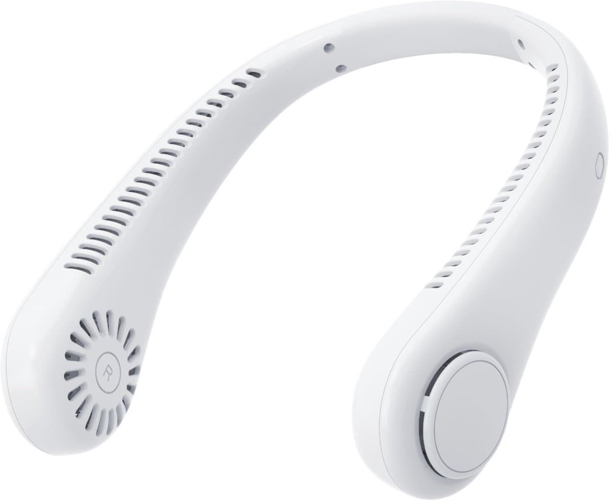 Draagbare nekwaaier - Oplaadbare handenvrije bladenloze ventilator - 1200 mAh batterij gevoede draagbare persoonlijke ventilator - Headset ontwerp - USB-aangedreven