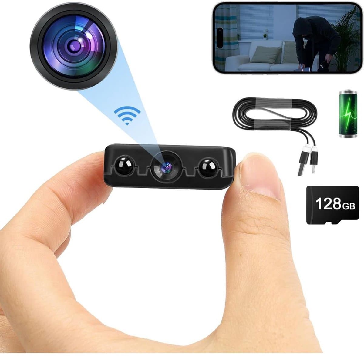 Verborgen Camera - Spy Camera - Spionage - Zwart