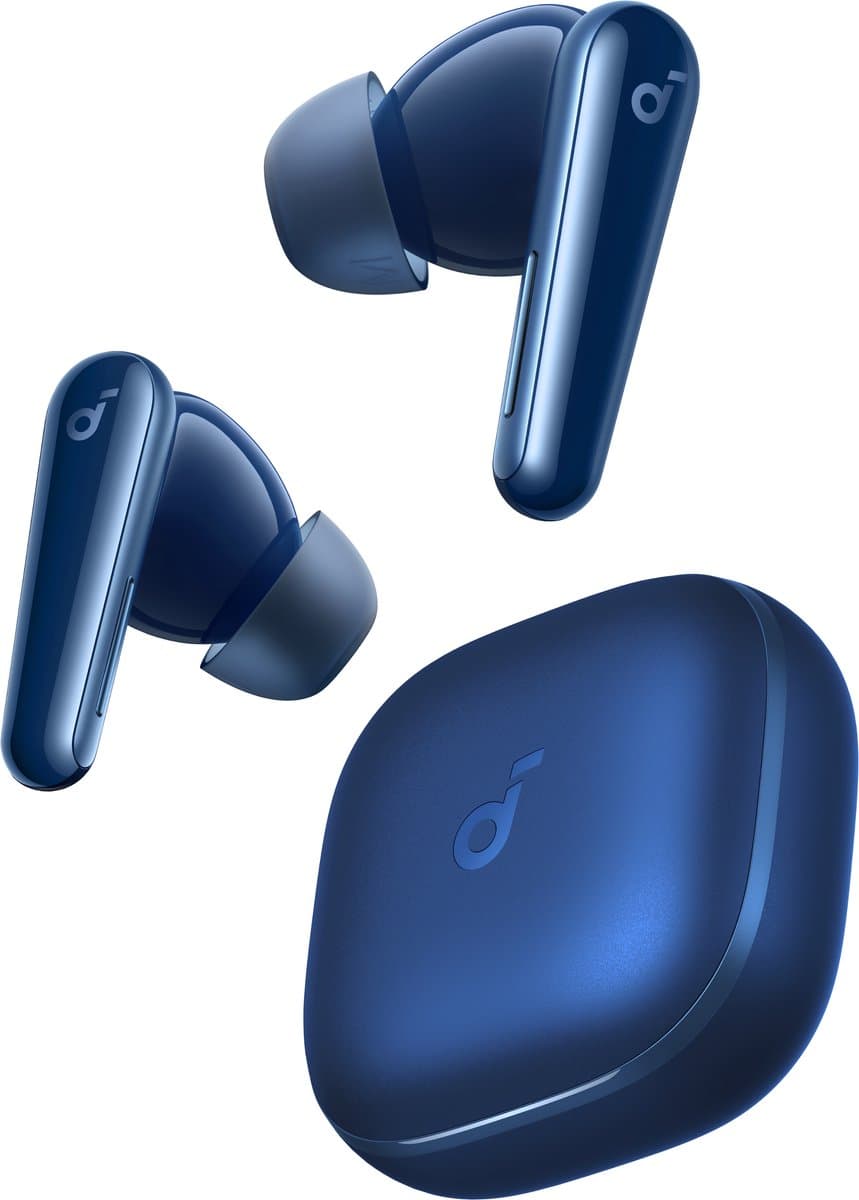 soundcore Liberty 5 by Anker, draadloze oordoppen met noise-cancelling, 2x sterkere stemonderdrukking, realtime adaptieve noise canceling, snelladen, Dolby Audio, heldere gesprekken met 6 microfoons en AI, lange batterijduur