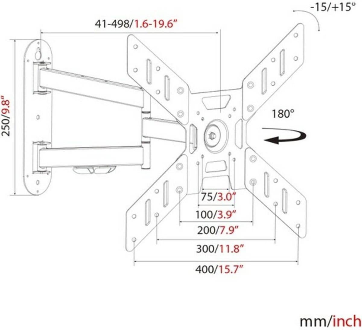 TV Mount Haeger Large Triple Tilt & Swivel 23" - 50"