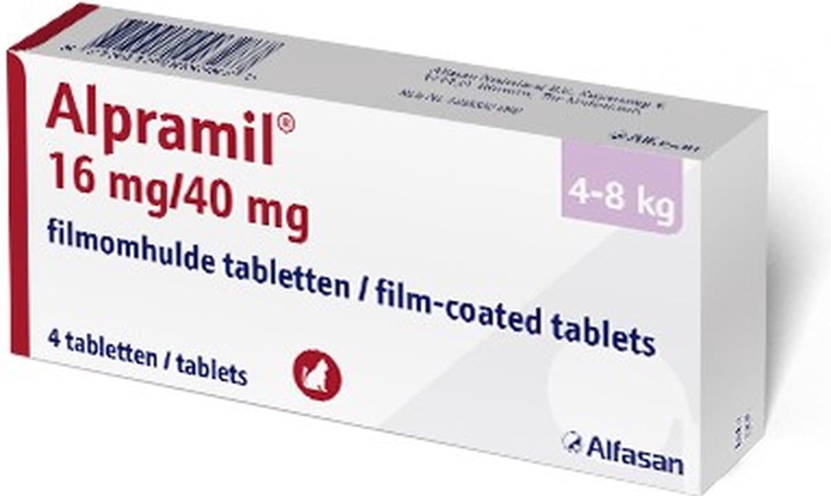Alpramil Ontworming - Grote Kat - 4 tabletten