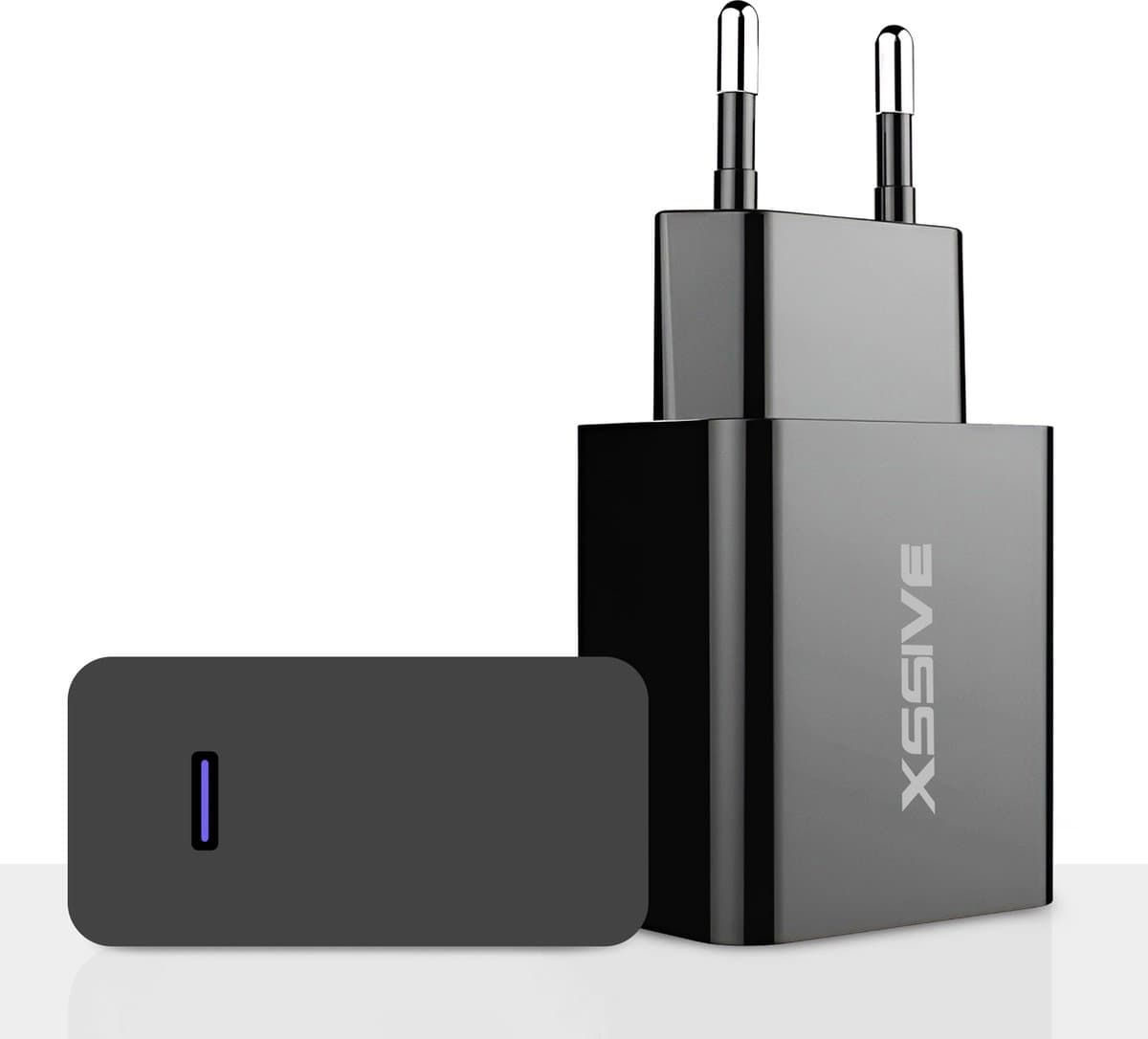 45W USB C Oplader - Super Fast Charge 2.0 - Snellader geschikt voor Samsung, MacBook, Apple iPhone, iPad en veel meer - USB-C Adapter - Xssive Origineel - USBC Lader Stekker - Zwart
