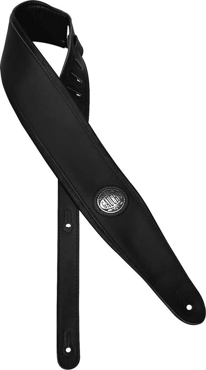 Gitaarband - Gaucho GST-600-BK - Deluxe Series - Gevoerd - Zwart