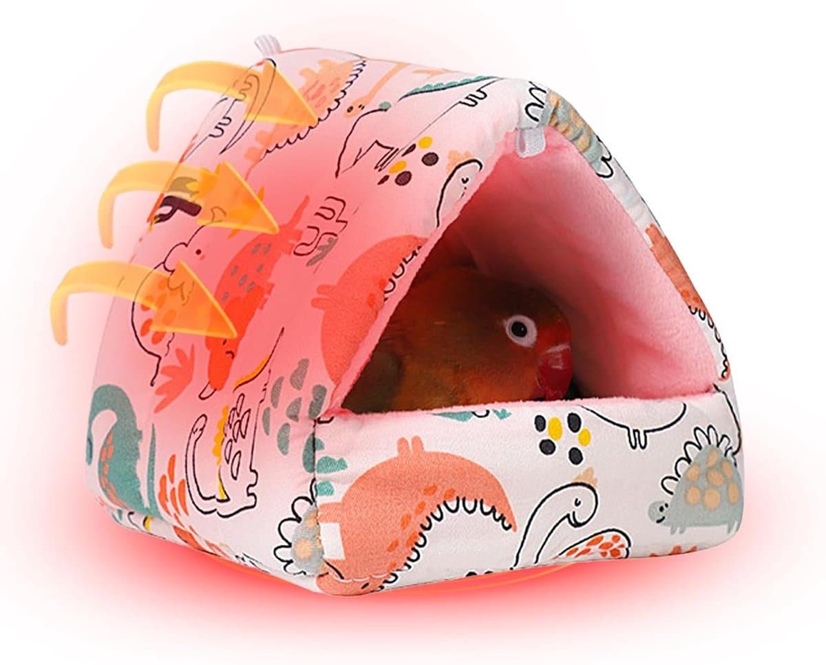 Vogel Nest - Hangnest Papegaai - Rustplek Vogels - Halfgesloten Ontwerp - M: 11x11x10cm - Kleurrijk