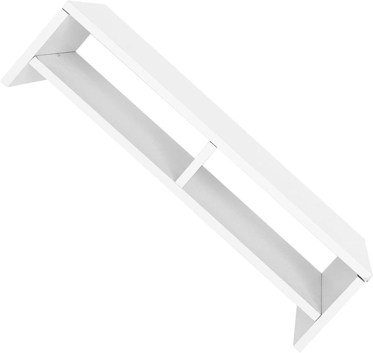 Monitor Verhoger - Bureau Plank - Bureau Organisatie - Dubbele Laag - 50x20x13.3cm - Wit