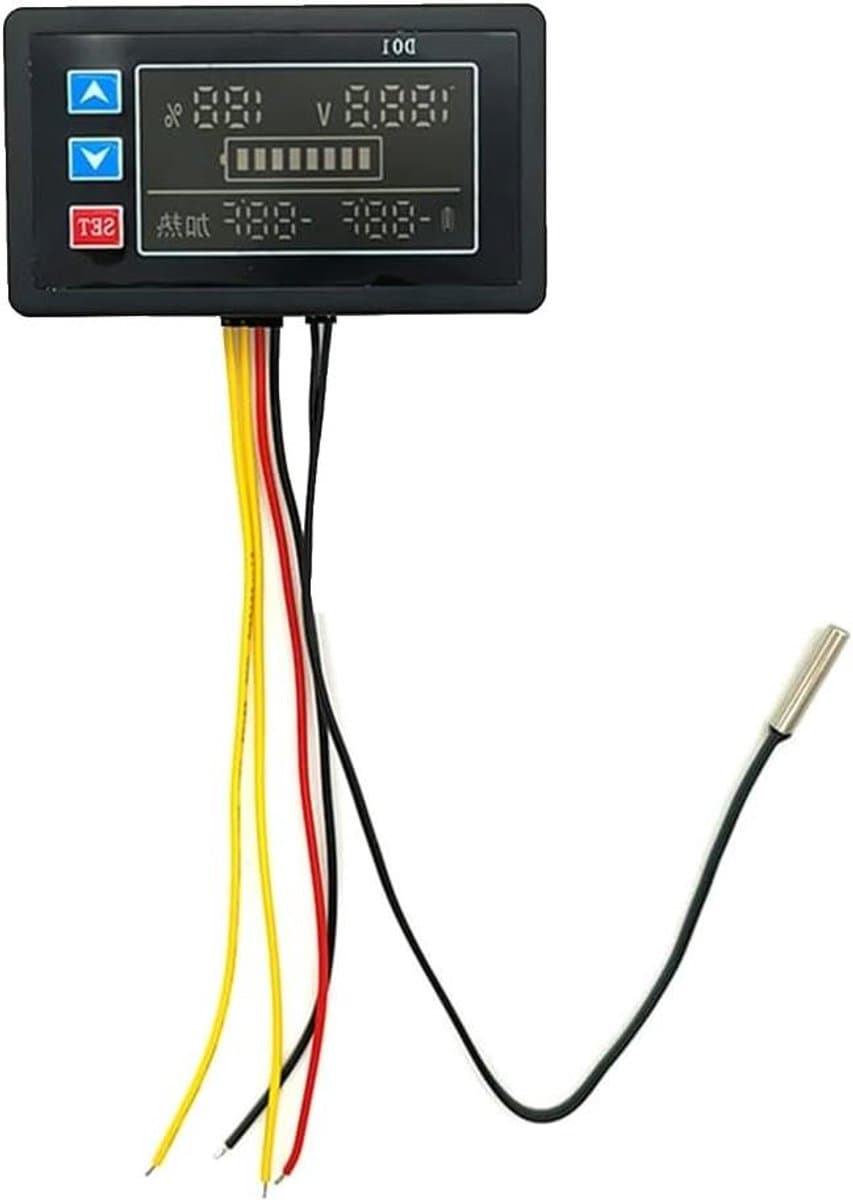 Digitale Batterij Monitor - Capaciteit Tester - Energie Beheer - High-Definition Display - DC9V-100V - Zwart