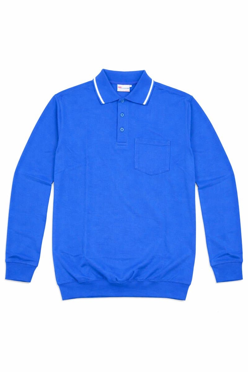 Hydrowear Trui met polo kraag Maat M Zware bedrijfs kwaliteit slijtvaste cobalt blauw