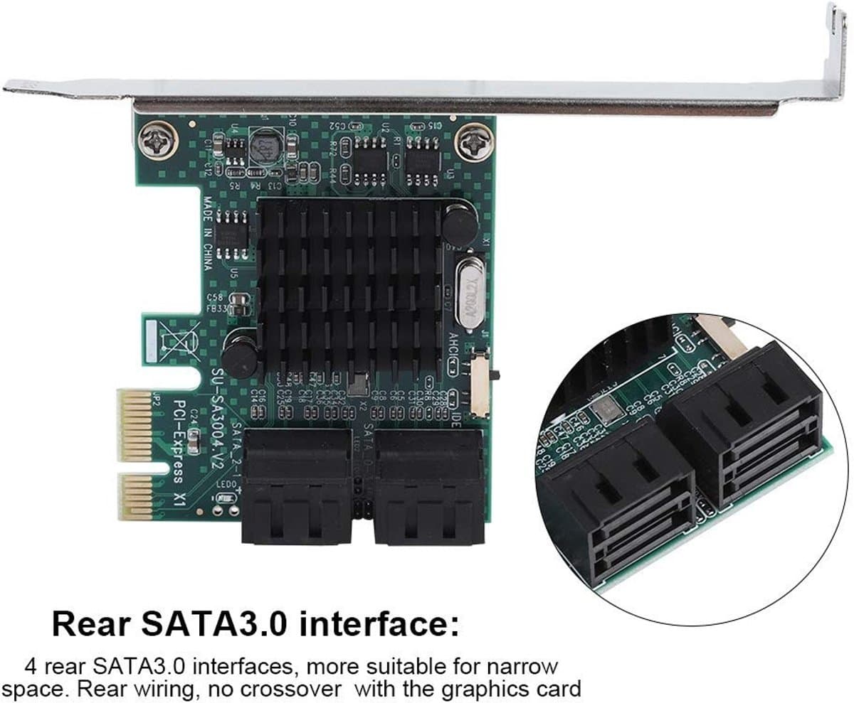 Dailygoods - Dailygoody - 3.0 4-poorts PCIe-controllerkaart - Uitbreidingskaart voor snelle data-overdracht - Ideaal voor PC-upgrades - Compact formaat - Onde...