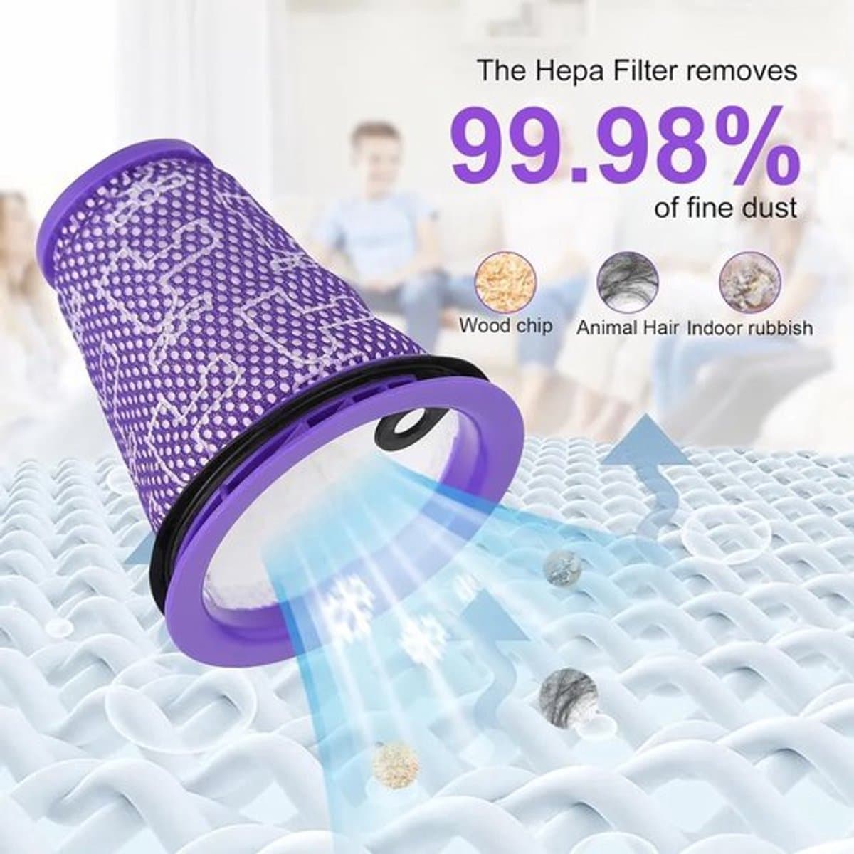 Geschikt voor Dyson Big Ball CY18 CY22 CY23 CY24 CY25 CY26 CY27 CY28 DY75 DY77 DY78 CY18 DC77 DC78 cilinderstofzuiger, vooraf gemonteerde motorfilter (set van 2)