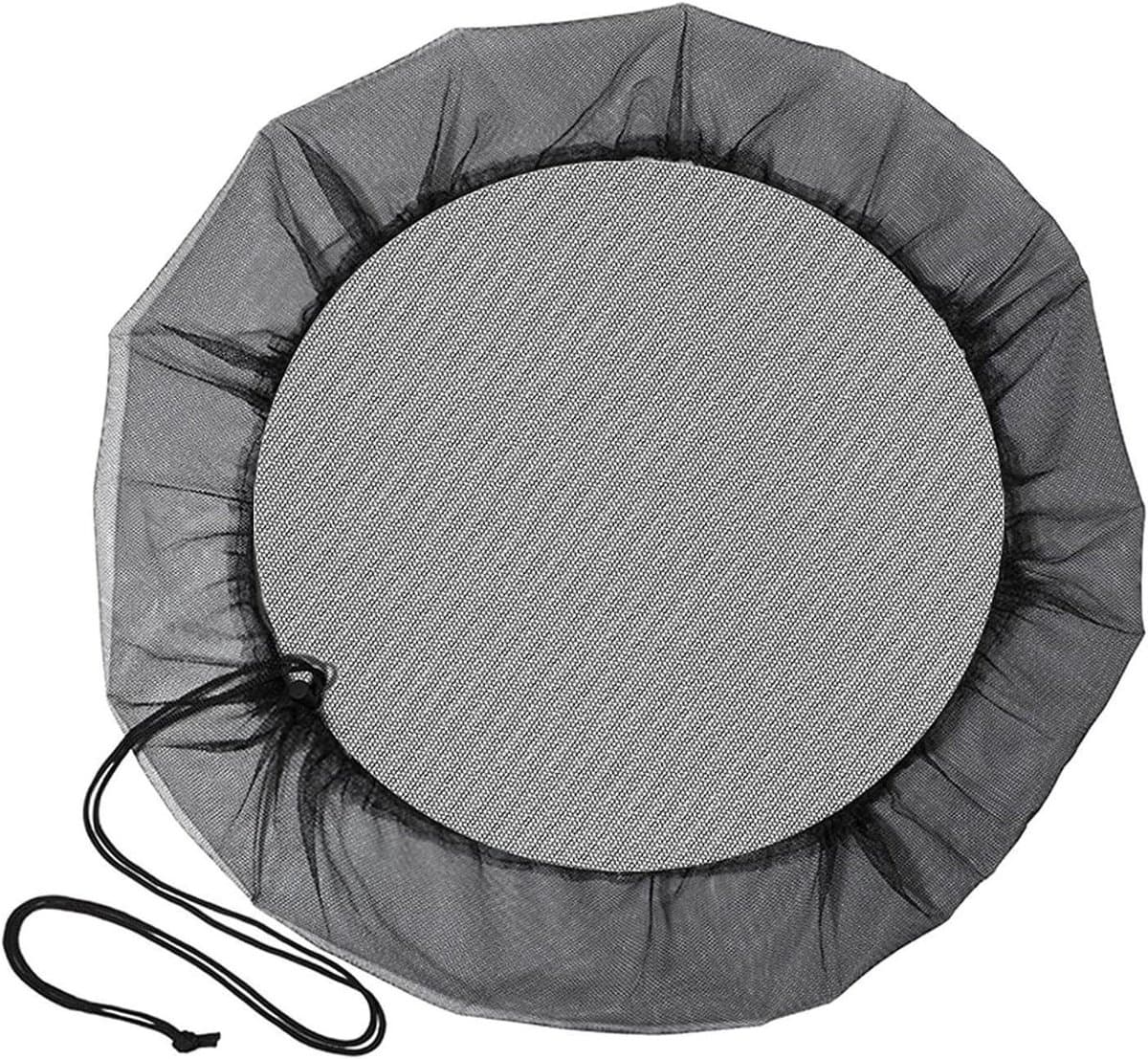Regenvat Afdekking - Beschermend Net - Water Verzamelen - Duurzaam Mesh Materiaal - 95 cm Diameter - Zwart