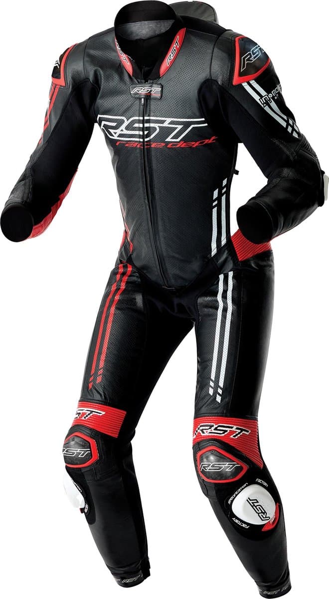 RST Race Dept V4.2 D3O Airbag geperforeerd eendelig leren motorfietspak -