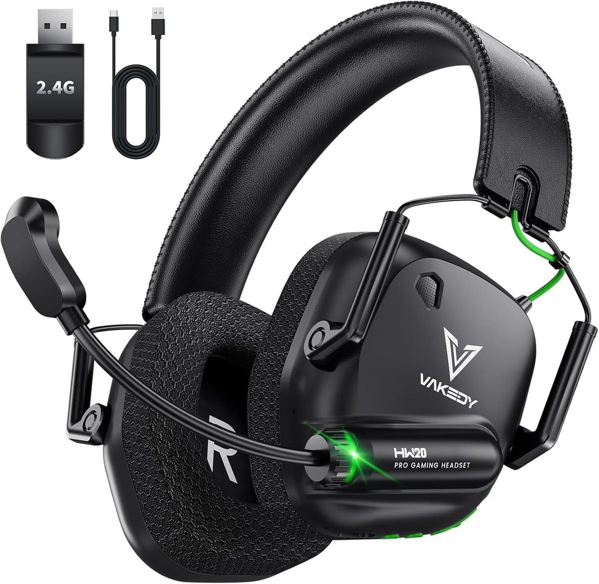Draadloze Gaming Headset met Microfoon voor PC, PS5, PS4 en Switch