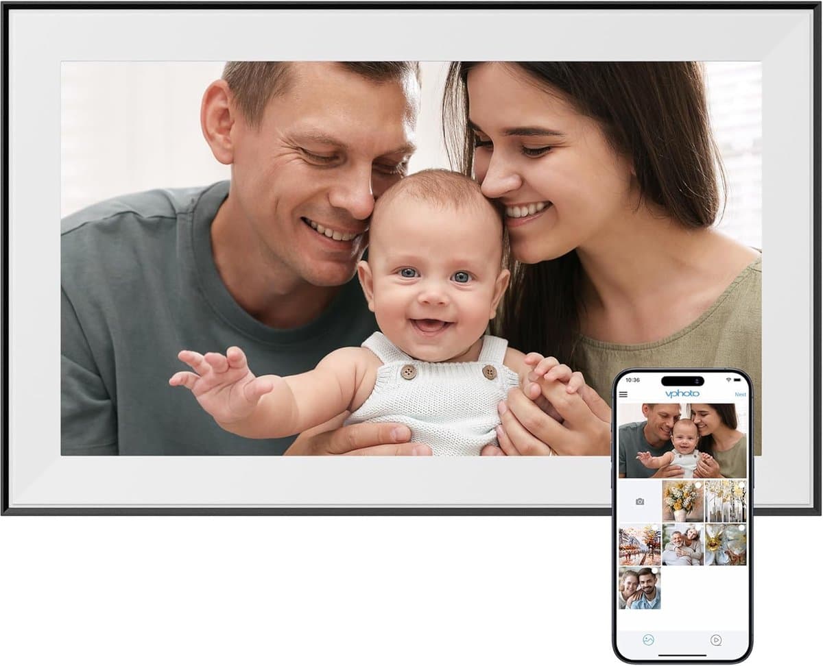 Digitale Fotolijst - WiFi Album - Familie Momenten Delen - Direct Draadloos Delen - 15.6 Inch Scherm - Zwart