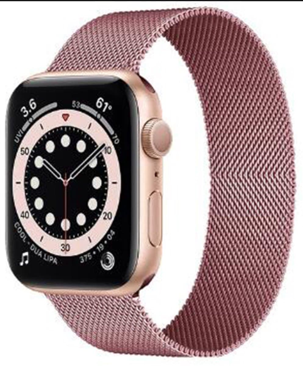 Horlogeband - Geschikt voor Apple Watch 5, 6, 7, 8, 9, 10, SE, Milanese S11, Metal Ultra 2 - 38/40/41/42 mm (universeel voor S10/11) - Rosé
