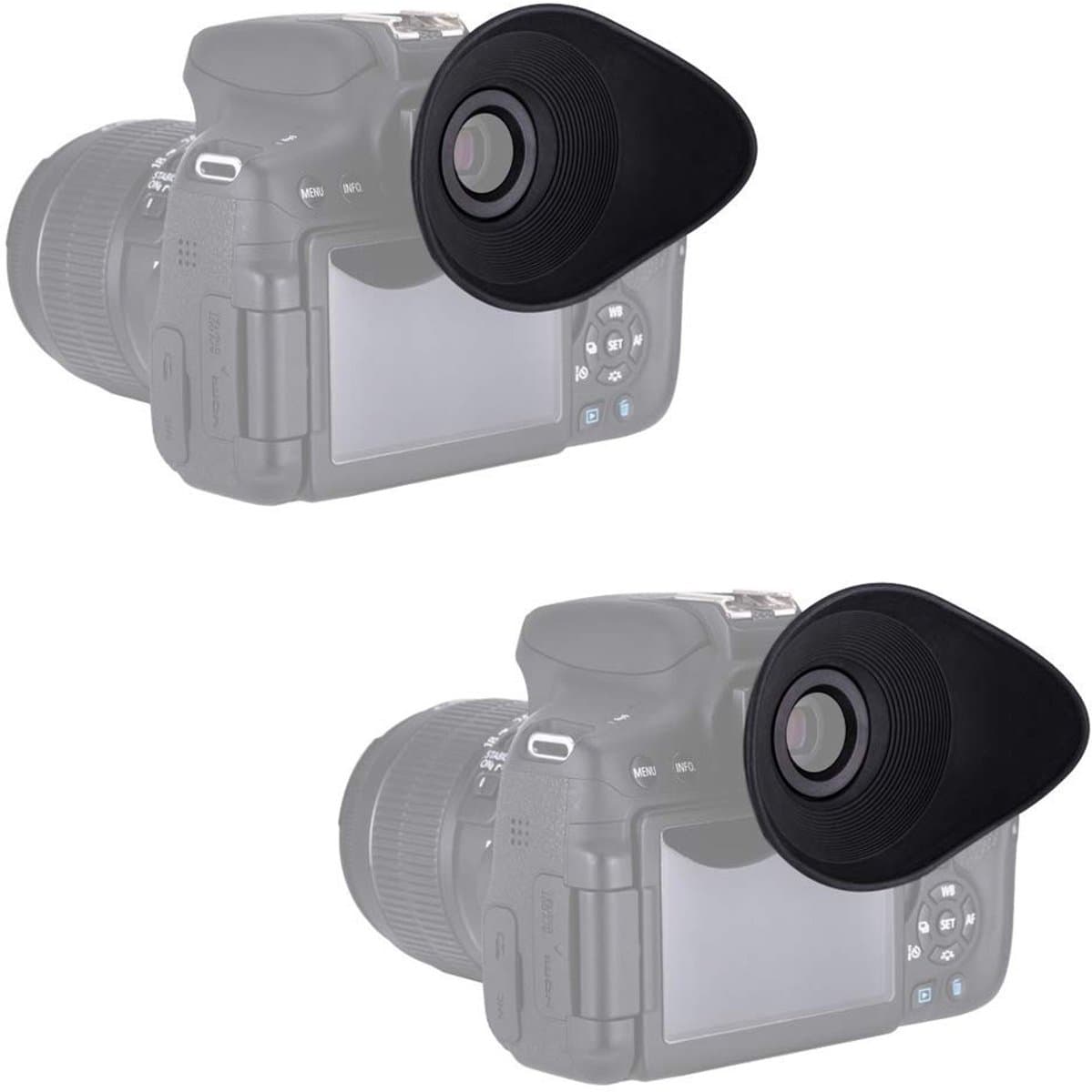Dailygoody - Ovale Oogcup - Comfortabel - Zacht silicone - Verbeterde beeldkwaliteit - Geschikt voor Canon - Camera viewfinder