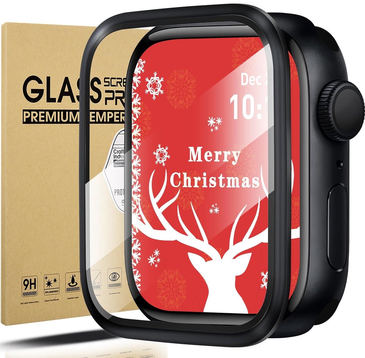 Dailygoody - Schermbeschermer - HD Krasbestendigheid - 3D Titaniumlegering - Waterdicht - Gehard Glas - Geschikt voor Apple Watch 44mm - iWatch SE