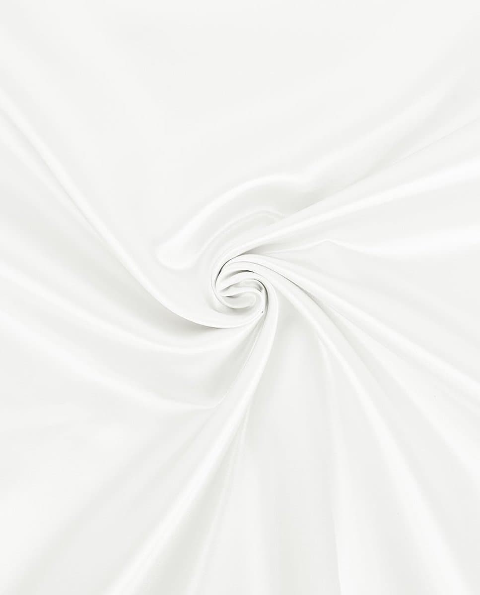 Satijn Duchesse Stof Effen - Wit 050 - 1 Meter