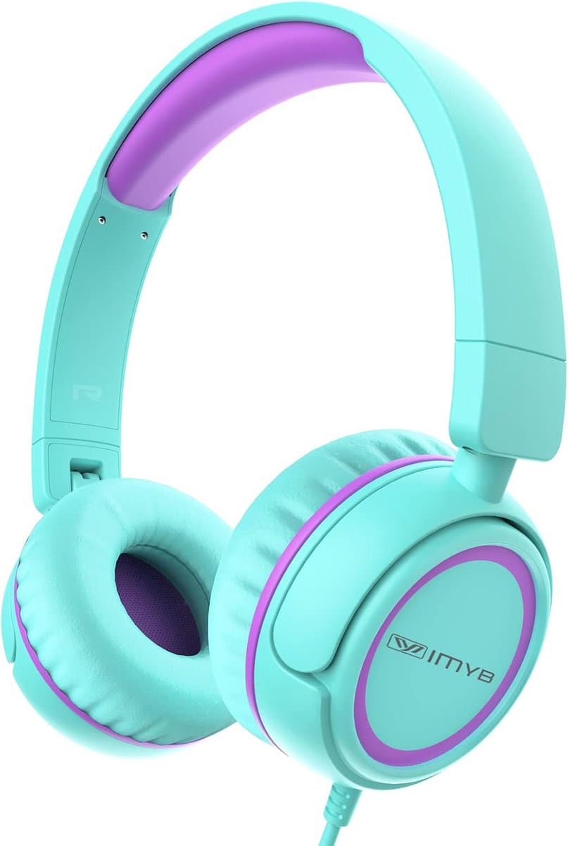 Opvouwbare Kinderkoptelefoon Bedraad Stereo - 85dB Volumebegrenzing voor Veilig Gehoor - Verstelbaar voor School, Tablet en Reizen