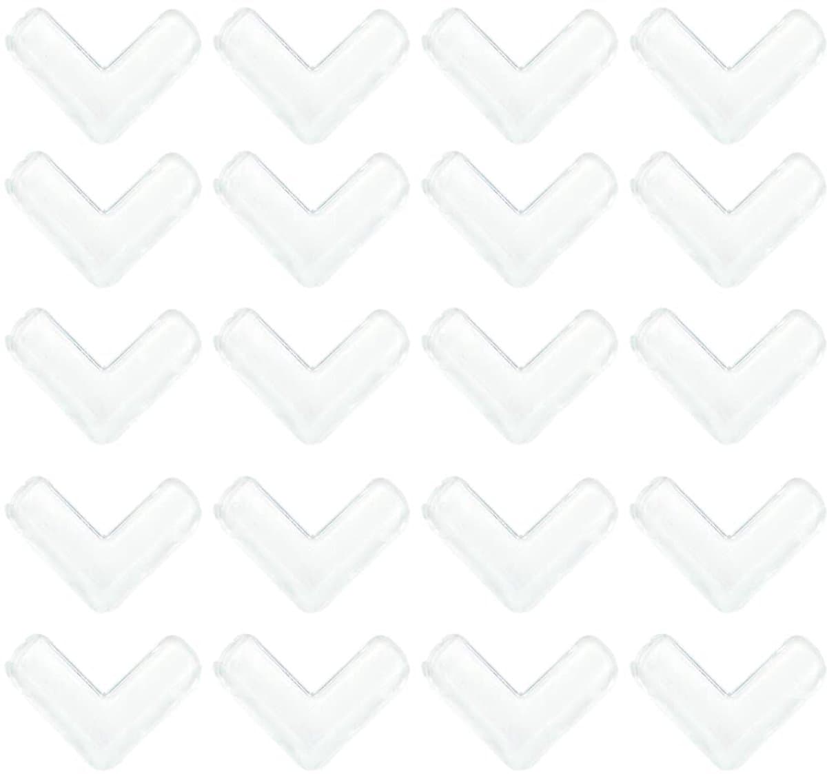 aladdien - Baby Veiligheidshoekbeschermers - Hoekbeschermers voor Kinderen - Zacht PVC - 20 Stuks - Meubelbescherming - Veilig voor Kinderen - Gesch..