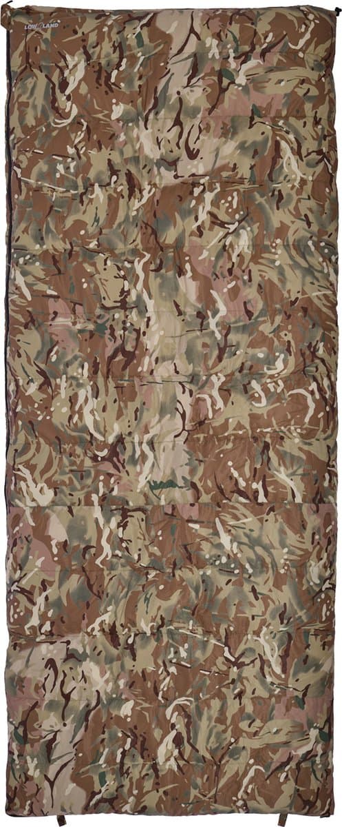 LOWLAND OUTDOOR MULTICAM donzen slaapzak - 1030g - 210x80 cm +0°C
