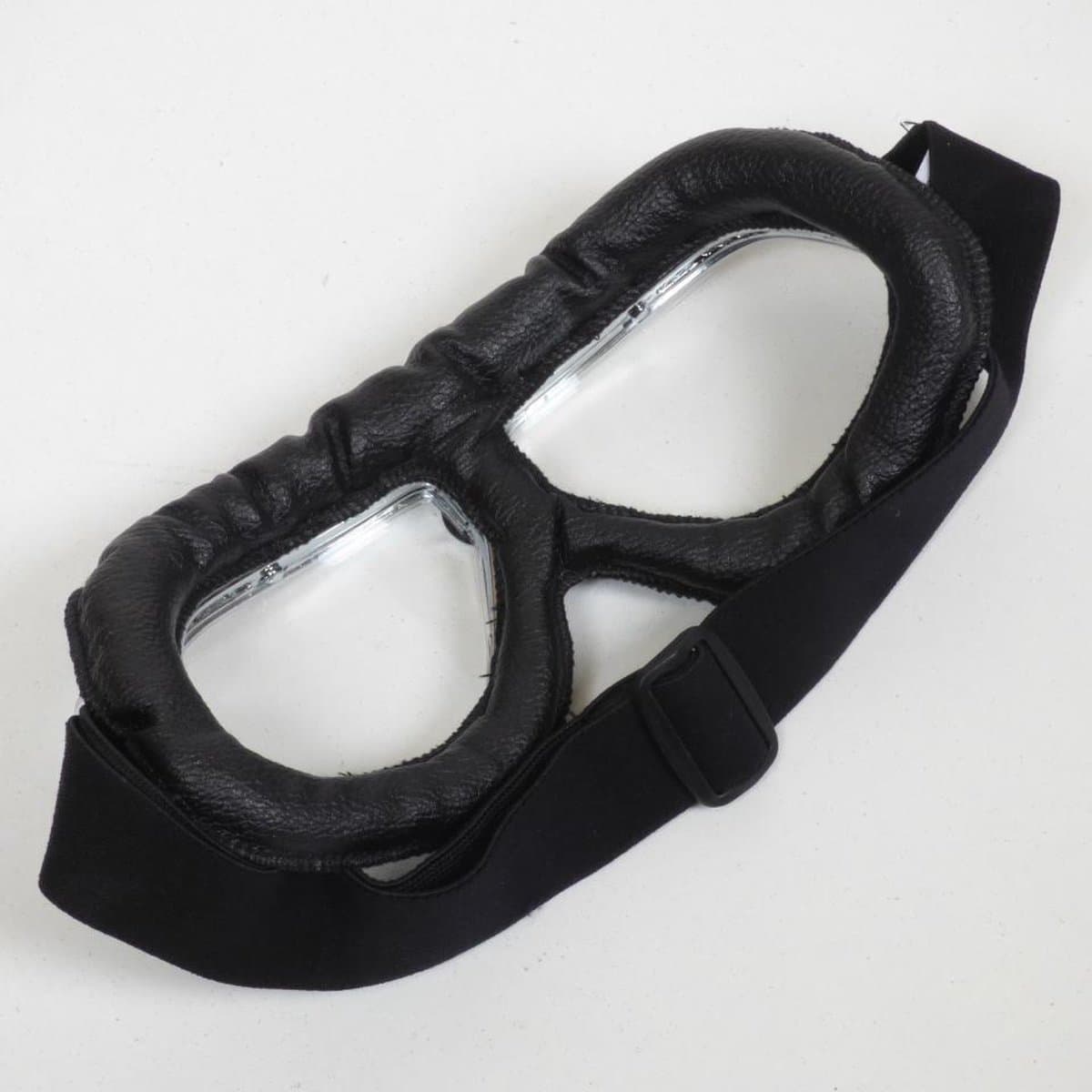 Lunette aviateur chromé et noir Stormer look rétro, vintage pour casque bol jet moto ou voiture