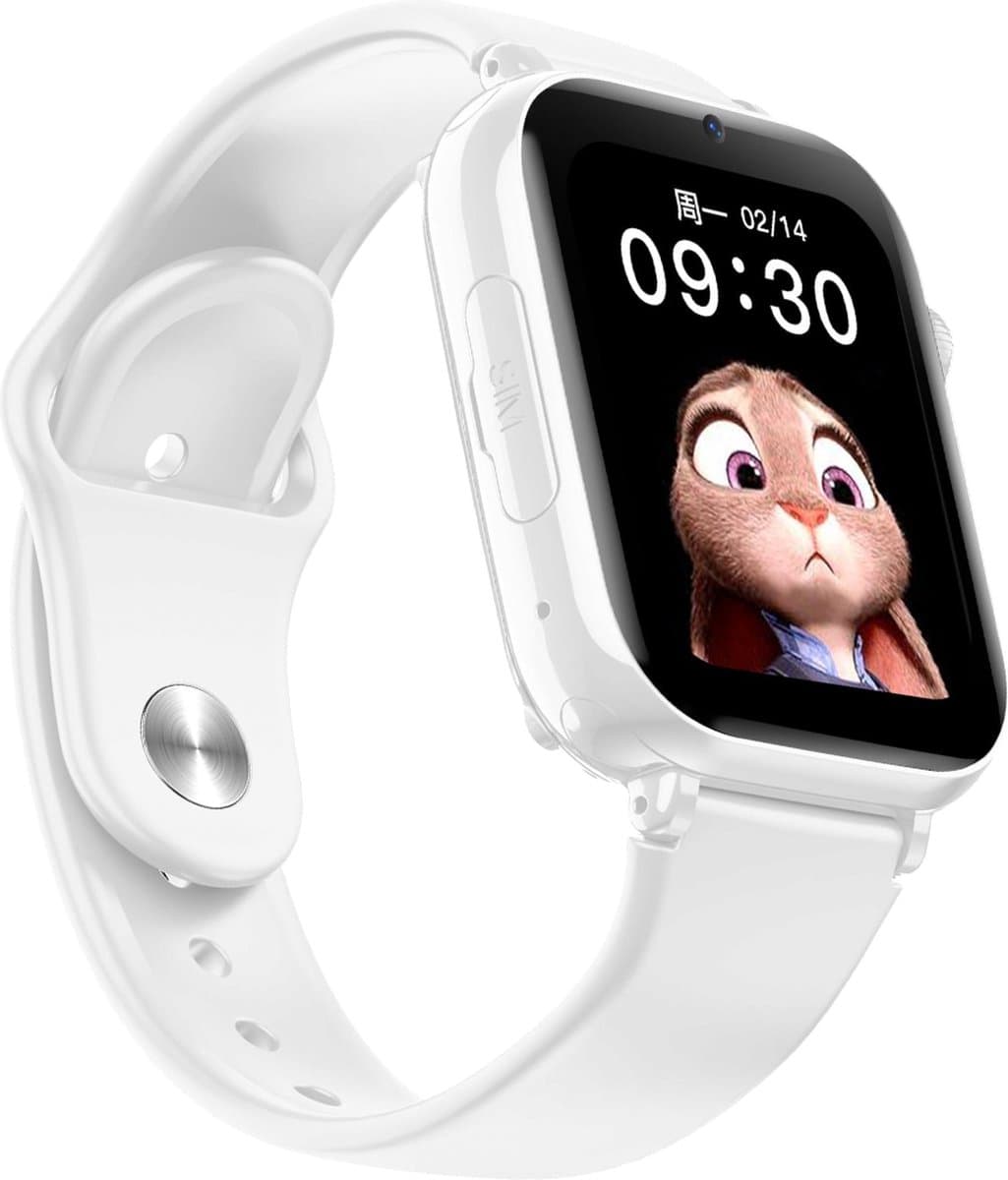 FlexCollage - Kinder Smart Watch - GPS tracker - Video bellen - telefoonhorloge voor kinderen - Camera - videofunctie - Met Simkaart - GPS horloge Kind - Wit