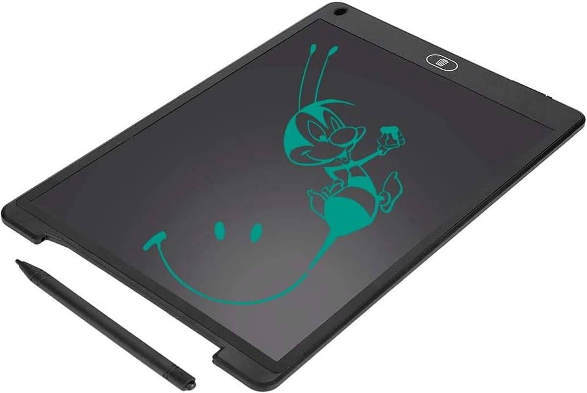 Digitaal Schrijfbord - Tekentablet Notitieblok - Leren en Tekenen - Oogvriendelijk Scherm - 12 Inch - Zwart