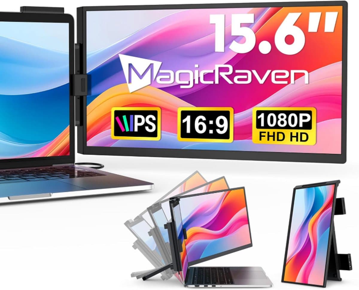Draagbare Monitor – Tweede Scherm – Laptop Monitor – Mobiel Display – Full HD IPS Scherm – 15,6 Inch – USB-C & HDMI Aansluiting – Plug & Play
