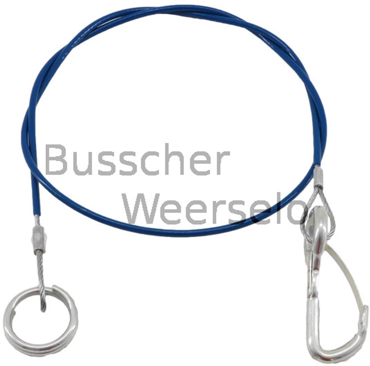 Breekkabel met Ring Aanhangwagen Blauw 1 Meter