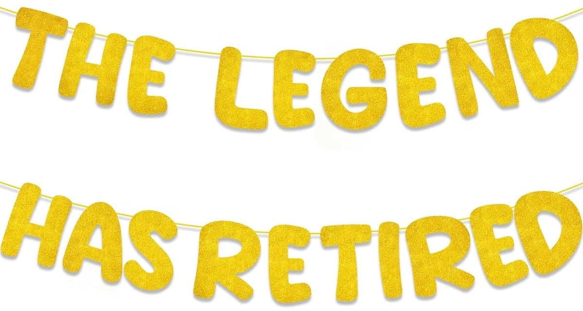 Pensioen Banner - Feestdecoratie - Pensioen Vieren - Glitter Papier - Zoals Afgebeeld - Goud
