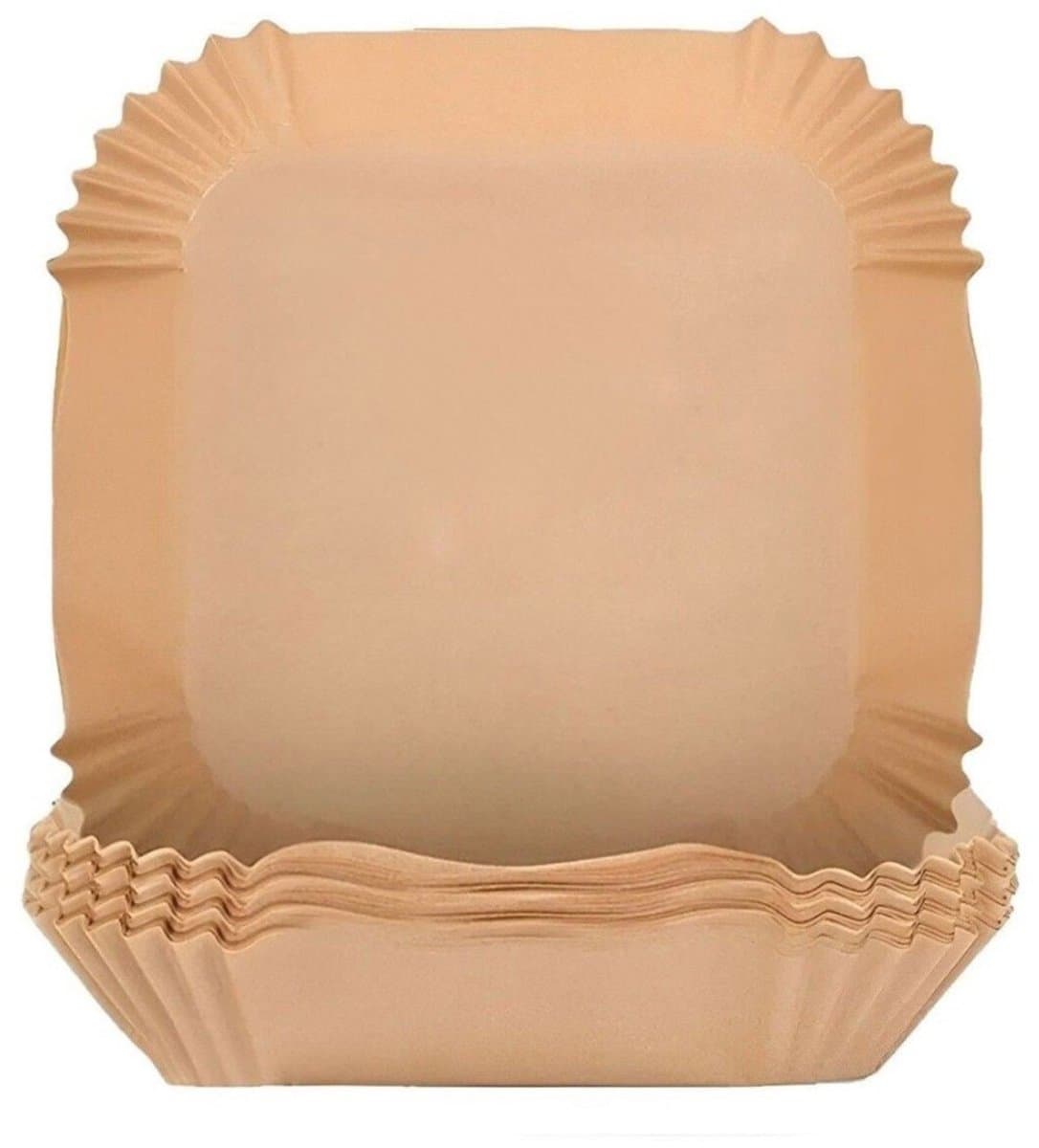 Jungengel Airfryer Bakpapier Vierkant - 100 Stuks - 20cm - Wegwerp vellen - Hittebestendig & Anti-aanbak - Bruin
