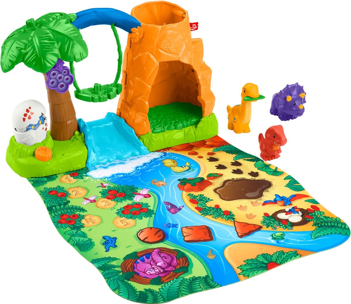 Mattel Little People dinosaurus speelset met speelmat - speelgoed.