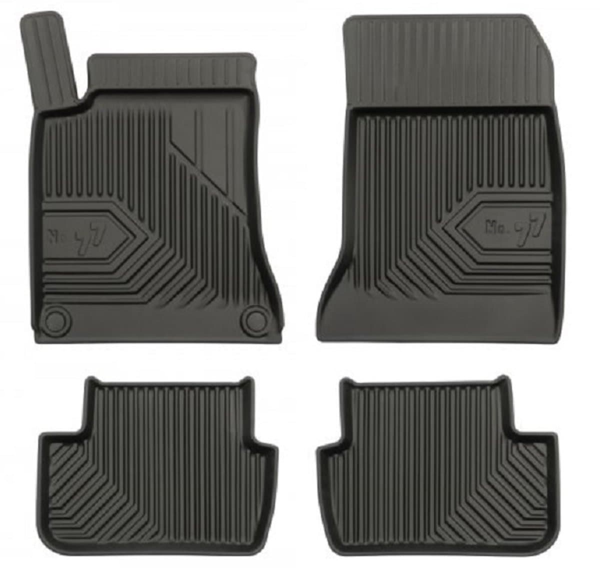 Frogum No.77 Automatenset - Geschikt voor Mercedes-Benz GLA X156 (2013-2019) - 4-delig - Perfecte Pasvorm - TPE Rubber - Hoge Rand 4cm - Geurloos - Zwart