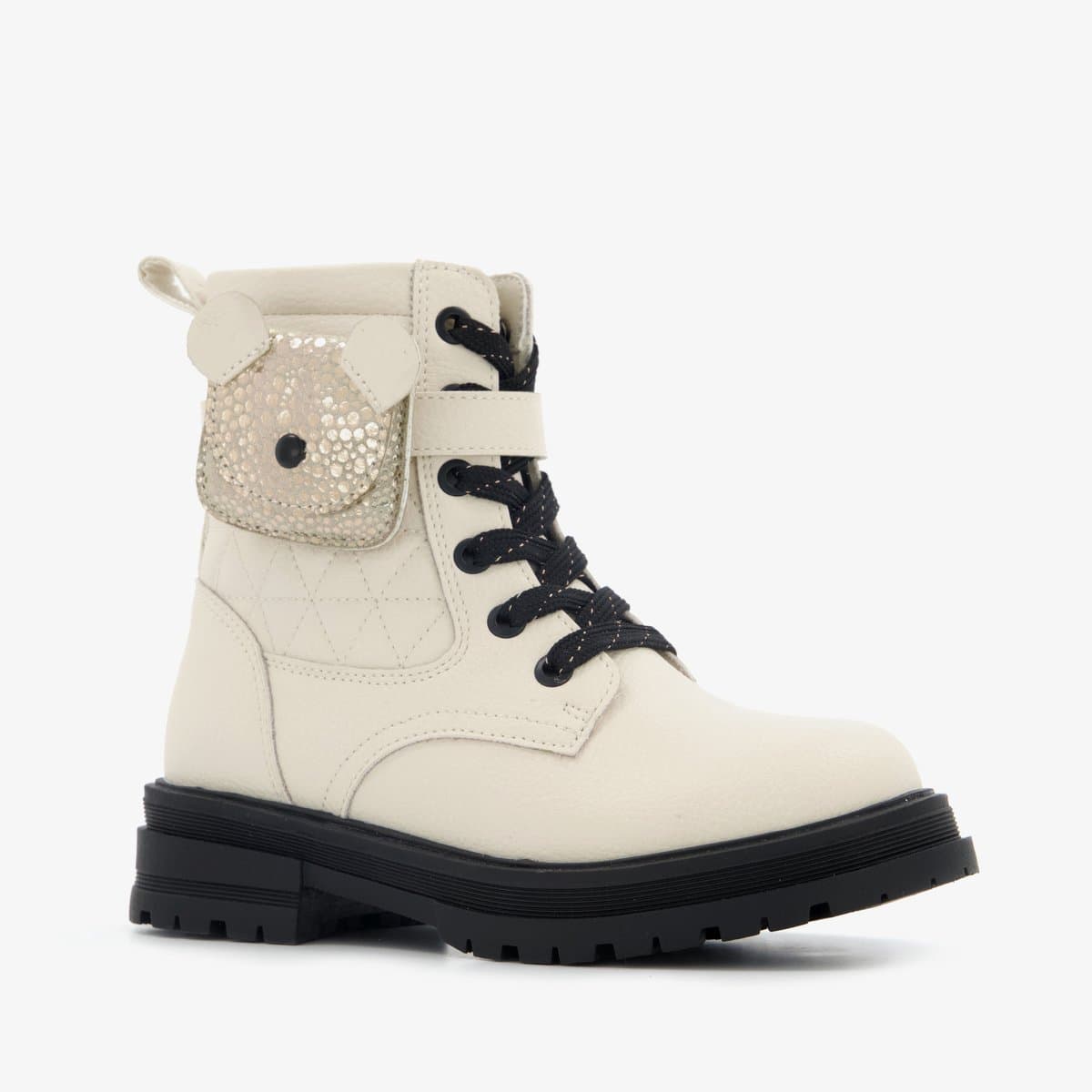 Blue Box meisjes veterboots met vakje wit - Maat 27