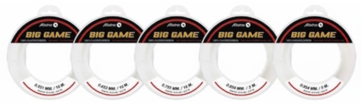 Albatros Big Game Fluorocarbon - extreem sterke en onzichtbare fluorocarbon lijn voor zware visserij 0,65MM / 10M
