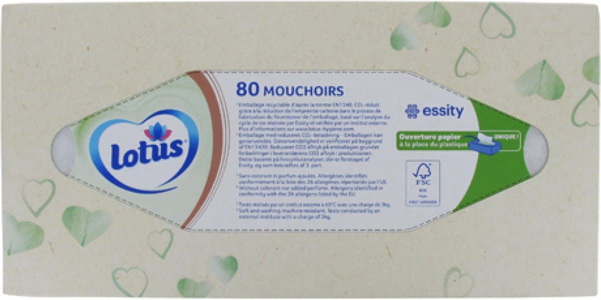 Lotus Puur Naturel Doos 80 Tissues
