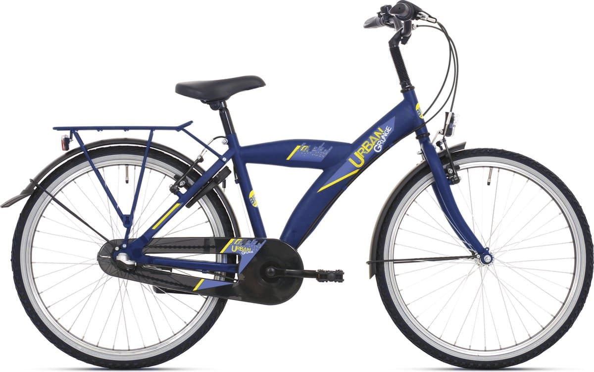 Kinderfiets Bikefun Urban City 24 inch met Nexus 3 versnelling/remnaaf - Kobalt Mat Blauw
