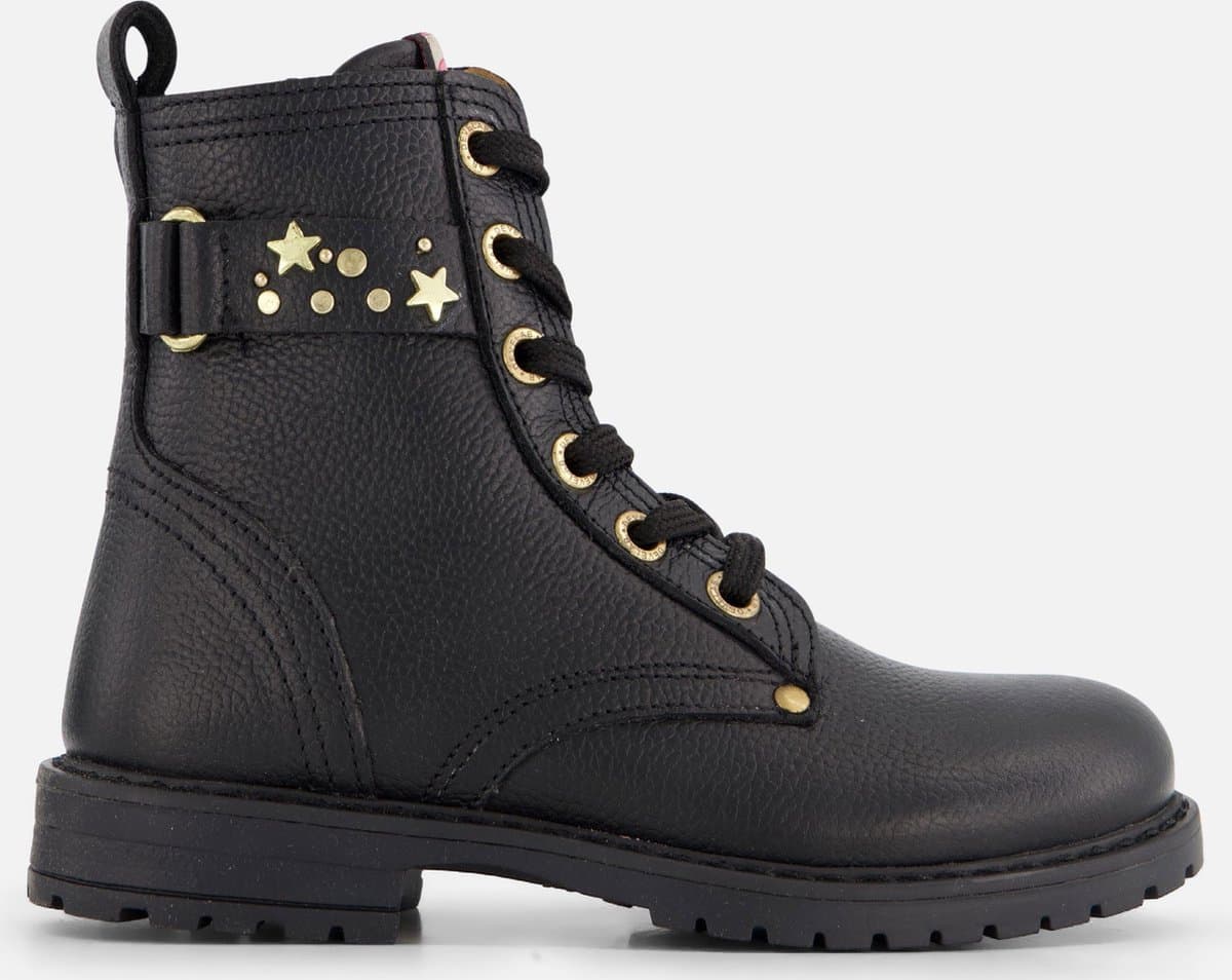 Develab 44316 Veterboots - Laarzen Met Veters - Meisjes - Zwart - Maat 33