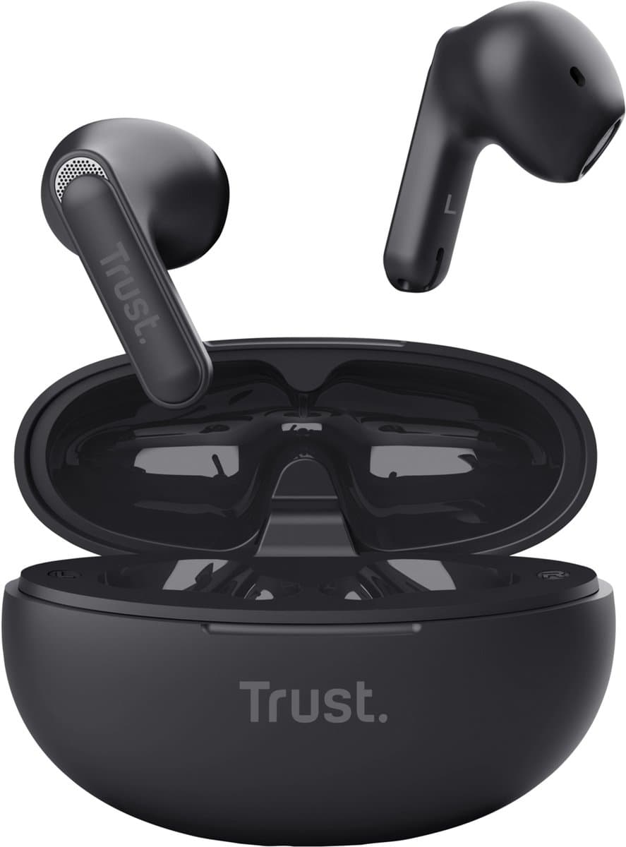 Trust Yavi Headset True Wireless Stereo (TWS) In-ear Oproepen/muziek USB Type-C Bluetooth Zwart