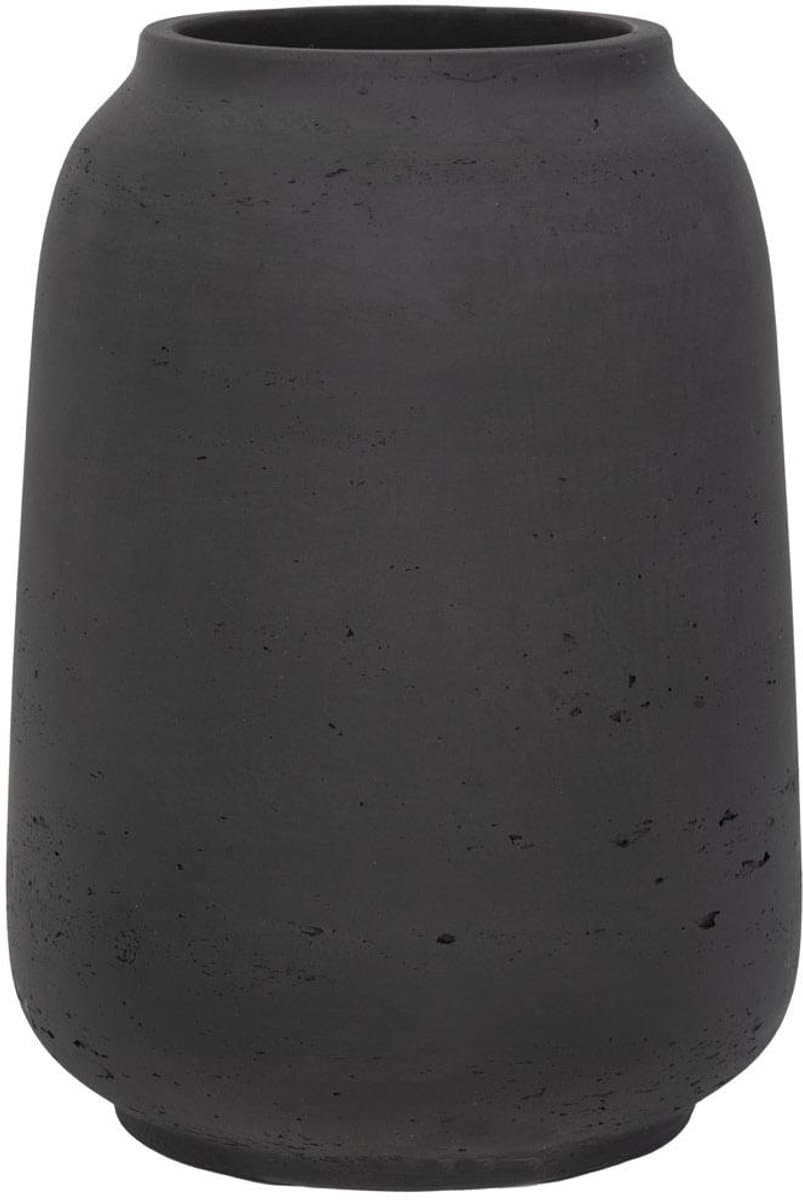 Pottery Pots - Vaas Mahir M - Ø16cm x H22cm - Indoor en Outdoor - Black Washed