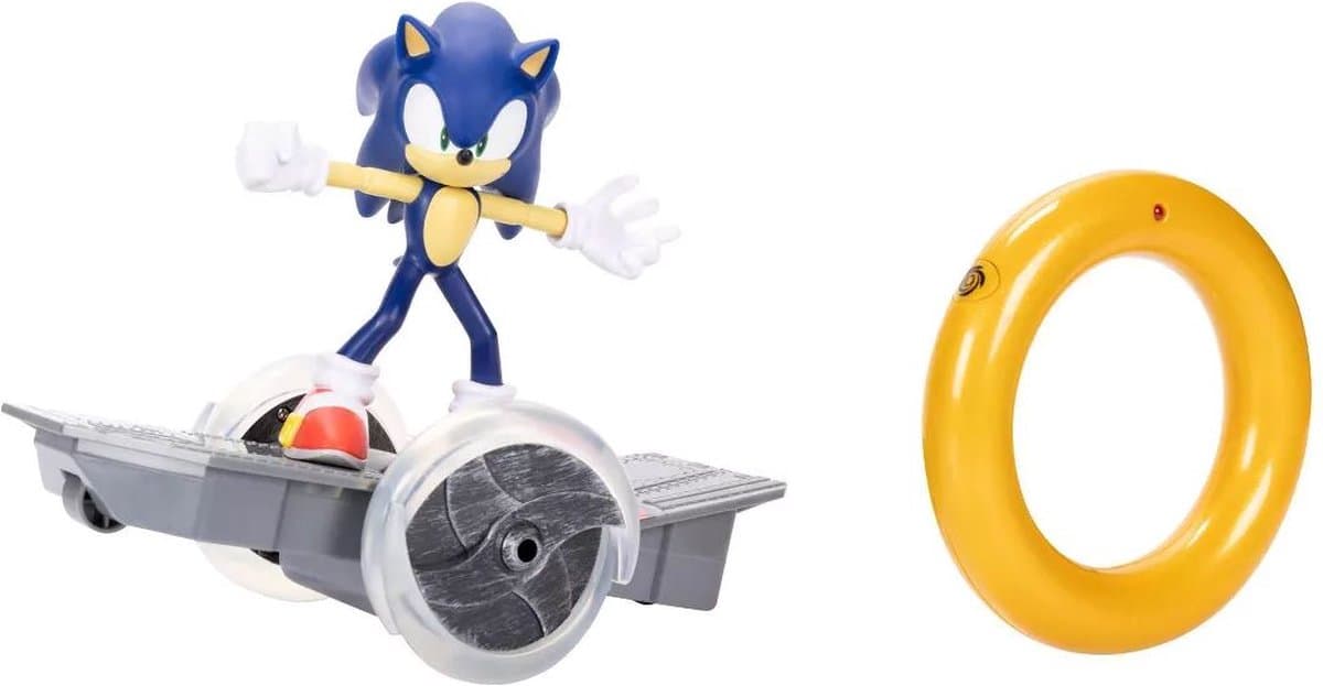 SONIC THE HEDGEHOG - OP AFSTAND BESTUURBAAR SKATEBOARD MET SPEELGOEDFIGUUR